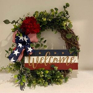 Handmade 4TH of July Wreath. New, Never Used From Etsy. No Tag.